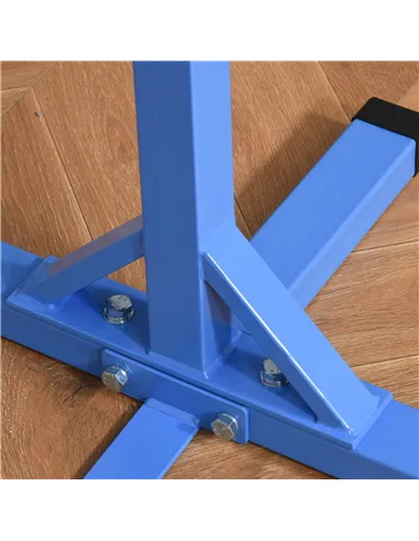 HOMCOM Height Adjustable Gymnastics Horizontal Bar for Kids, Children Junior Kip High Bar Fitness, Blue