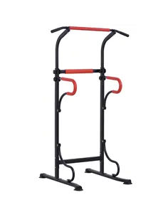 HOMCOM Steel Multi-Use Exercise Power Tower Pull Up Station Adjustable Height W/ Grips