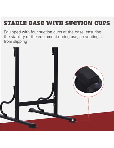 HOMCOM Steel Multi-Use Exercise Power Tower Pull Up Station Adjustable Height W/ Grips
