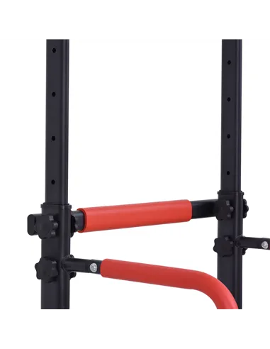 HOMCOM Steel Multi-Use Exercise Power Tower Pull Up Station Adjustable Height W/ Grips