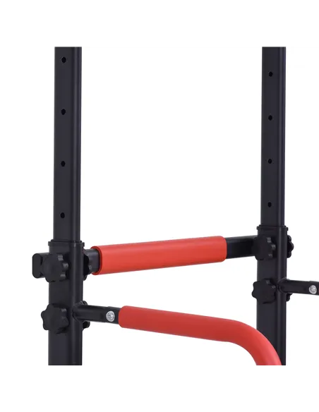 HOMCOM Steel Multi-Use Exercise Power Tower Pull Up Station Adjustable Height W/ Grips