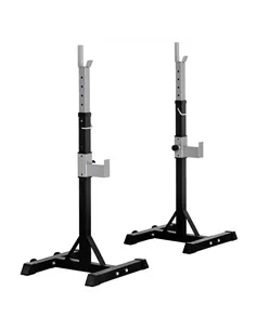 HOMCOM Barbell Squat Rack Adjustable Weight Lifting Bench Max Load 150kg Gym Fitness Strength Training Push up Dip Stand with Wh