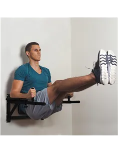 HOMCOM Wall Mounted Dip Station Knee Leg Raise Chin Up Pull Up Rack Home Gym Fitness Exercise Workout Bars New 2
