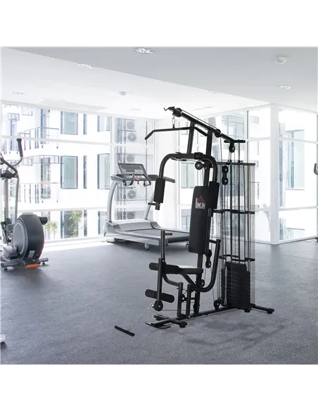 HOMCOM Multifunction Home Gym System Weight Training Exercise Workout Station