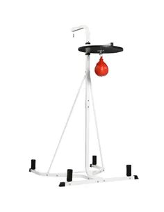 HOMCOM Adjustable Freestanding Speedbag, Punch Bag Hanger, White