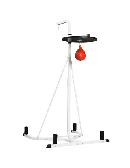 HOMCOM Adjustable Freestanding Speedbag, Punch Bag Hanger, White