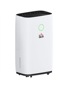 HOMCOM 20L/Day Portable Dehumidifier for Home, with LED Screen, Sleep Mode, 24H Timer, 4L Water Tank, Electric Air Dehumidifier 