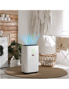 HOMCOM 20L/Day Portable Dehumidifier for Home, with LED Screen, Sleep Mode, 24H Timer, 4L Water Tank, Electric Air Dehumidifier  2