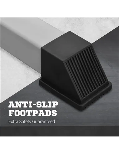 HOMCOM Weights Bar Barbell Rack Squat Stand Adjustable Portable Weight Lifting Max Load 200kg, Suitable For Home Gym Training Wo