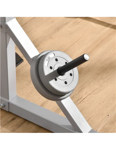 HOMCOM Weights Bar Barbell Rack Squat Stand Adjustable Portable Weight Lifting Max Load 200kg, Suitable For Home Gym Training Wo