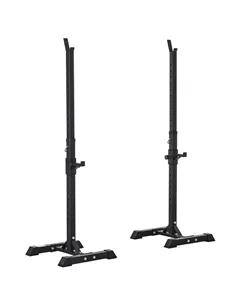 HOMCOM Adjustable Squat Rack, Weight Strength Training Bench Press Rack Weight Bench Supporter for Home Gym Exercise, Max Load 1