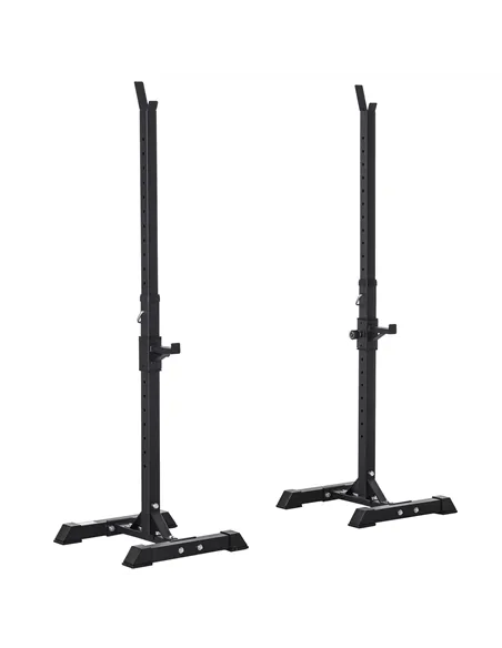 HOMCOM Adjustable Squat Rack, Weight Strength Training Bench Press Rack Weight Bench Supporter for Home Gym Exercise, Max Load 1