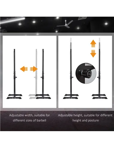 HOMCOM Adjustable Squat Rack, Weight Strength Training Bench Press Rack Weight Bench Supporter for Home Gym Exercise, Max Load 1