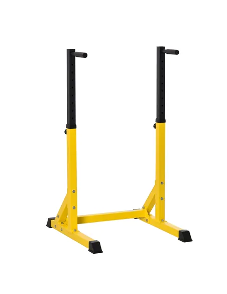 HOMCOM 83.5L x 71.5W x 126H cm Dip Station Chin Up Parallel Bars Pull Up Power Tower Home Gym Workout Bicep Tricep Fitness Equip