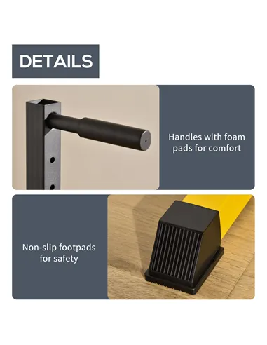 HOMCOM 83.5L x 71.5W x 126H cm Dip Station Chin Up Parallel Bars Pull Up Power Tower Home Gym Workout Bicep Tricep Fitness Equip