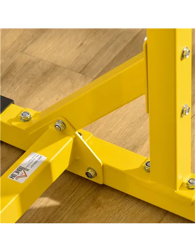 HOMCOM 83.5L x 71.5W x 126H cm Dip Station Chin Up Parallel Bars Pull Up Power Tower Home Gym Workout Bicep Tricep Fitness Equip