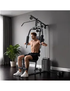 HOMCOM Multifunction Home Gym Machine, with 45kg Weight Stacks, for Strength Training 2