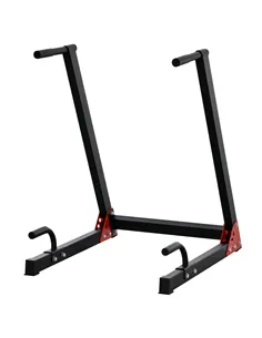 HOMCOM Dip Stand Station Heavy Duty Upper Body Workout Equipment Angled Grip for Triceps dips Pull Ups Push Ups for Home Gym Off