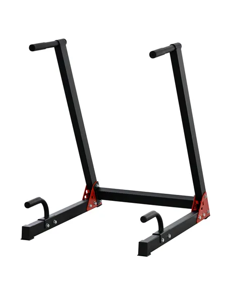 HOMCOM Dip Stand Station Heavy Duty Upper Body Workout Equipment Angled Grip for Triceps dips Pull Ups Push Ups for Home Gym Off