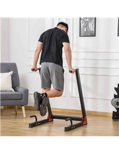 HOMCOM Dip Stand Station Heavy Duty Upper Body Workout Equipment Angled Grip for Triceps dips Pull Ups Push Ups for Home Gym Off 2