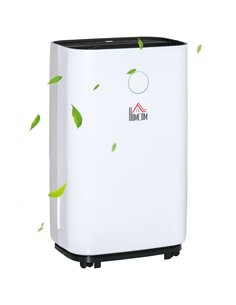 HOMCOM 16L/Day Portable Dehumidifier for Home, with LED Screen, Sleep Mode, 24H Timer, Electric Air Dehumidifier for Damp Laundr