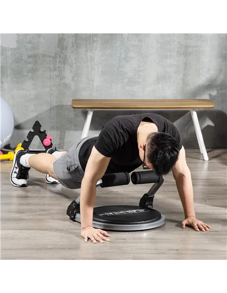 HOMCOM Abs Trainer, Ab Crunch Machine, Foldable Abdominal Trainer, Core Fitness & Whole Body Exercise Equipment for Home Gym
