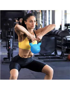 HOMCOM Soft Kettlebell, 8kg Kettle Bell with Non-Slip Handle for Home Gym Weight Lifting and Strength Training, Blue 2