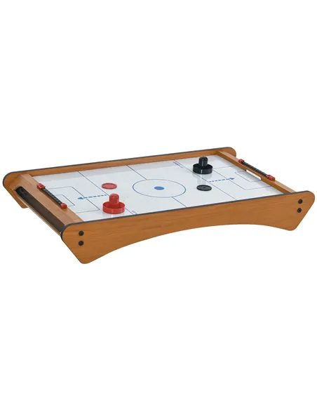 HOMCOM 2.5FT Tabletop Air Hockey Game Table Wooden Portable Party Gaming Toy for Kids Children Adult