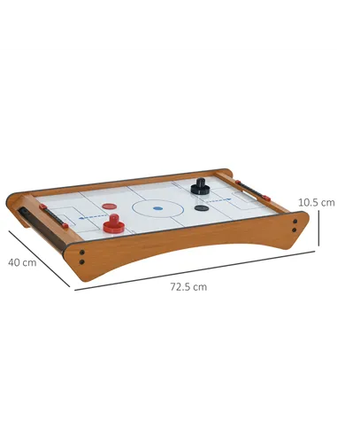 HOMCOM 2.5FT Tabletop Air Hockey Game Table Wooden Portable Party Gaming Toy for Kids Children Adult