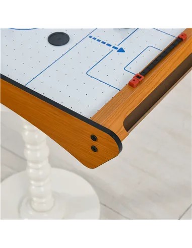 HOMCOM 2.5FT Tabletop Air Hockey Game Table Wooden Portable Party Gaming Toy for Kids Children Adult
