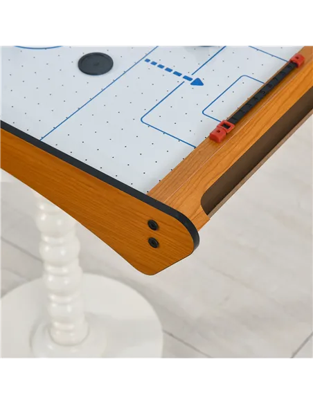 HOMCOM 2.5FT Tabletop Air Hockey Game Table Wooden Portable Party Gaming Toy for Kids Children Adult