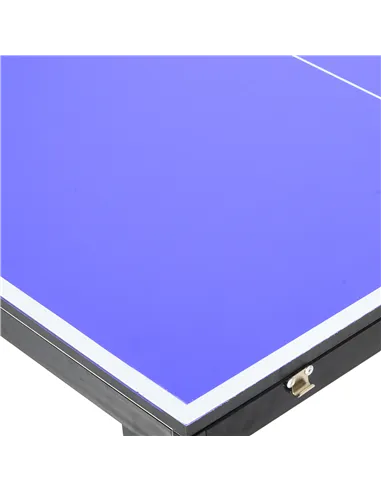 HOMCOM Folding 5ft Mini Compact Table Tennis Top Ping Pong Table Set Professional Net Games Sports Training Play Blue