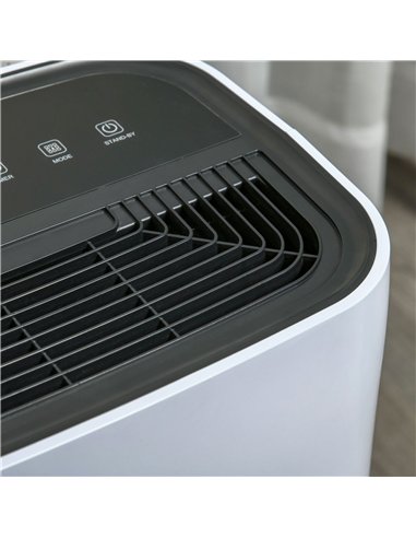 HOMCOM 16L/Day Portable Dehumidifier for Home, with LED Screen, Sleep Mode, 24H Timer, Electric Air Dehumidifier for Damp Laundr