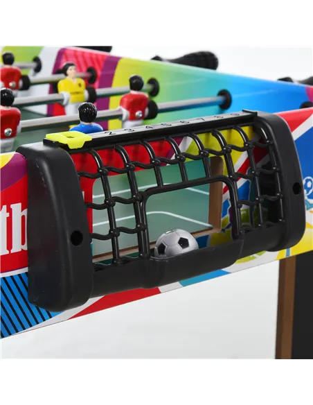 HOMCOM 2.8FT Football Foosball Gaming Table Soccer For Kids Indoor Play Fun Sports Game