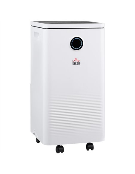 HOMCOM 10L/Day Dehumidifier with 2.5L Water Tank, Digital Display, Intelligent & Sleep Mode, 24H Timer, Laundry Clothes Drying, 