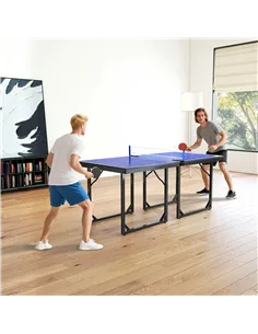 HOMCOM 6ft Table Tennis Table, Ping Pong Table with Net, Foldable and Portable Ping Pong Set for Indoor Outdoor Use, Easy Assemb 2