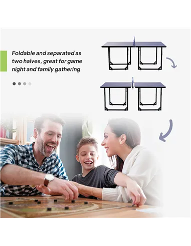 HOMCOM 6ft Table Tennis Table, Ping Pong Table with Net, Foldable and Portable Ping Pong Set for Indoor Outdoor Use, Easy Assemb