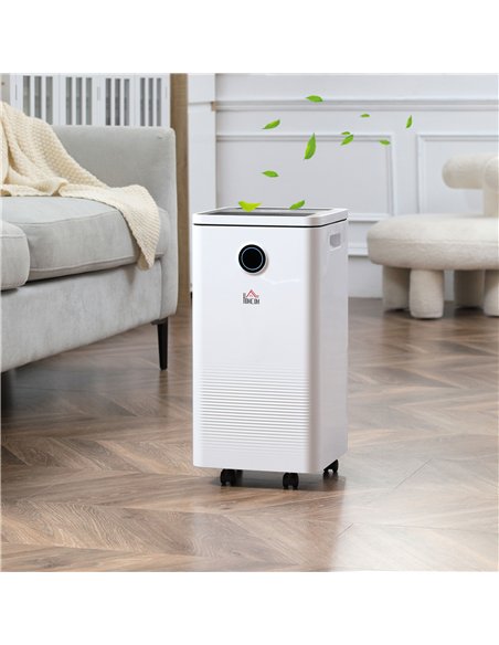 HOMCOM 10L/Day Dehumidifier with 2.5L Water Tank, Digital Display, Intelligent & Sleep Mode, 24H Timer, Laundry Clothes Drying, 