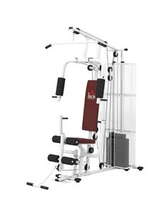 HOMCOM Multifunction Home Gym Weight Training Workout Station Fitness Strength Machine, White