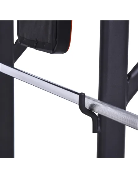HOMCOM Multifunction Power Tower Home Workout Dip Station w/ Sit-up Bench Push-up Bars and Tension Ropes Fitness Equipment Offic