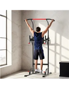 HOMCOM Power Tower Station with Dip Stand, Pull Up Bar Home Office Gym Training Workout Equipment 2