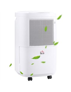 HOMCOM 10L/Day 2200ML Portable Quiet Dehumidifier with WiFi Smart App Control, Electric Moisture Air Dehumidifier for Home Laund