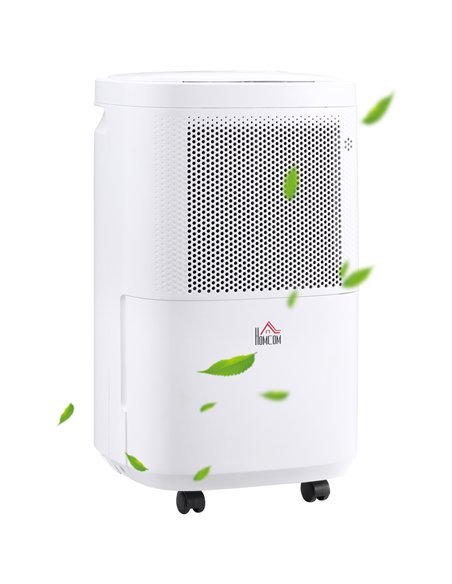 HOMCOM 10L/Day 2200ML Portable Quiet Dehumidifier with WiFi Smart App Control, Electric Moisture Air Dehumidifier for Home Laund