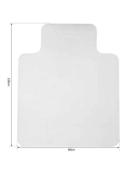 HOMCOM Office Carpet Protector Chair Mat Clear Spike Non Slip Studs Frosted Lipped