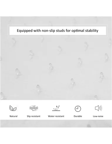 HOMCOM Office Carpet Protector Chair Mat Clear Spike Non Slip Studs Frosted Lipped