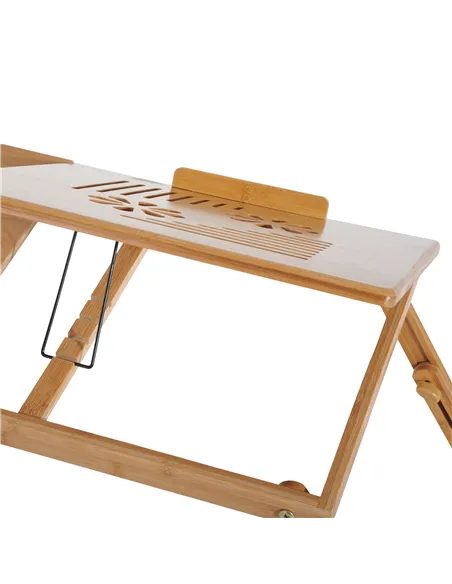 HOMCOM Portable Laptop Desk Notebook Tray PC Bed Table with Drawer Adjustable & Foldable (55L x 35W x 22-32.5H (cm))