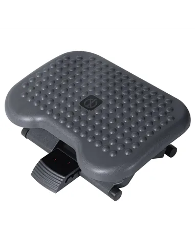 HOMCOM Footrest Adjustable Height & Angle Tilting Platform Home Office Foot Rest Charcoal Grey