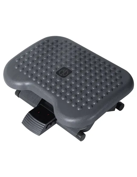 HOMCOM Footrest Adjustable Height & Angle Tilting Platform Home Office Foot Rest Charcoal Grey