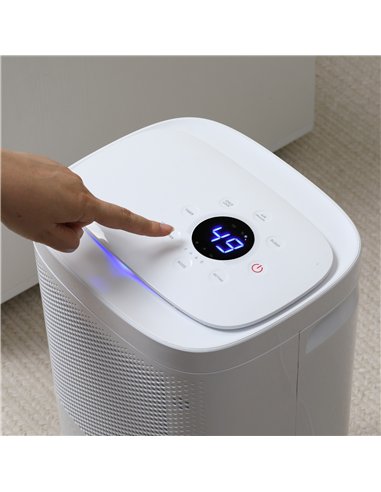 HOMCOM 10L/Day 2200ML Portable Quiet Dehumidifier with WiFi Smart App Control, Electric Moisture Air Dehumidifier for Home Laund