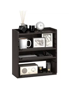 HOMCOM Four-Tier Desktop Organiser - Dark Brown